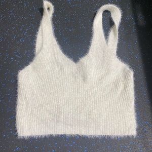 Tiger mist never worn fuzzy crop tank size small